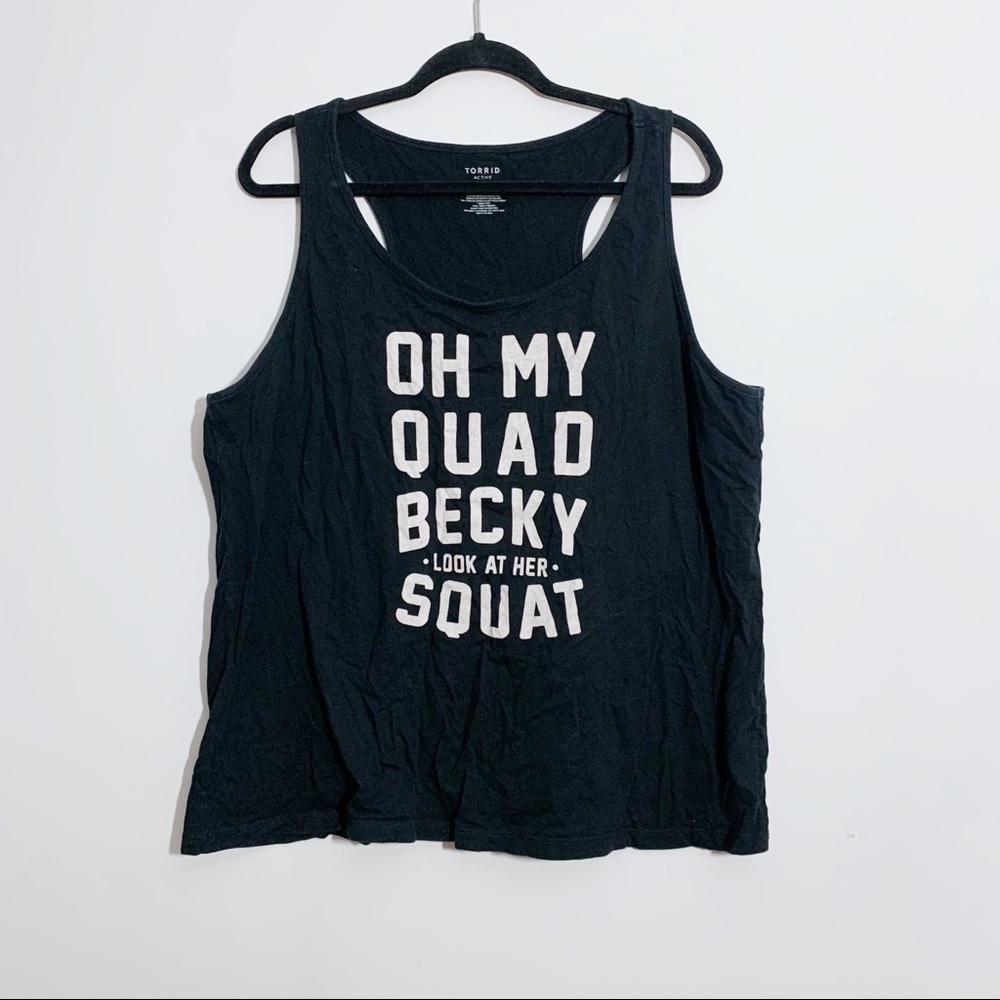 Torrid Black Tank Top with White Text